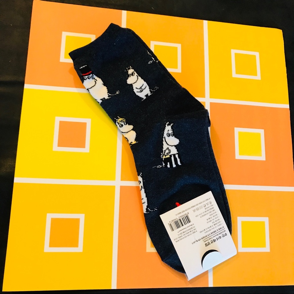 Sold!!One pair Moomin socks -blue New - Picture 3 of 4